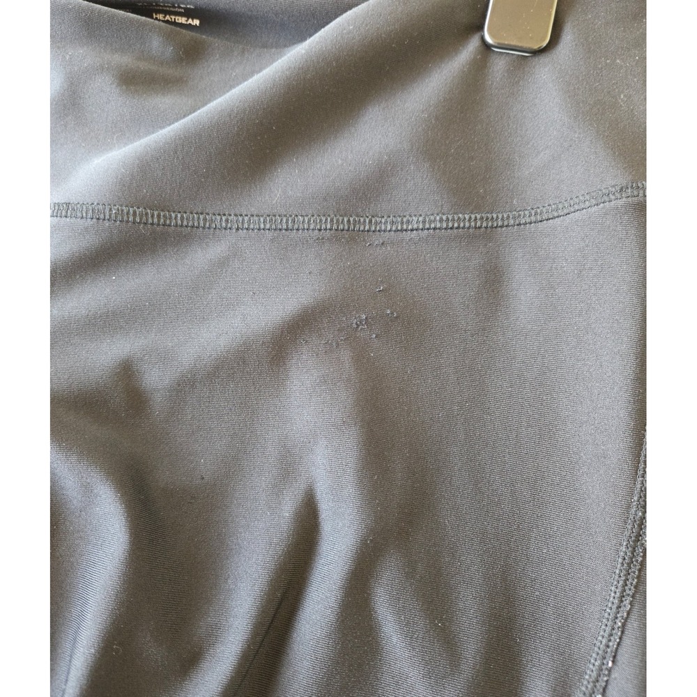 Under Armour HeatGear Compression Cropped Leggings Lattice Cutout Activewear XL - Picture 7 of 7
